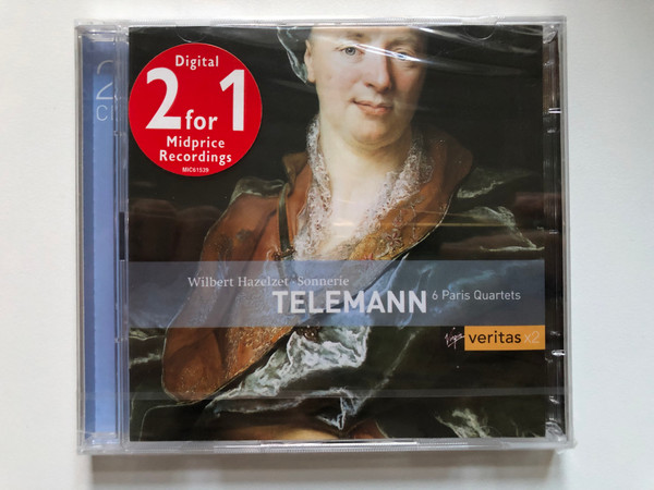 Wilbert Hazelzet - Telemann - 6 Paris Quartets / Virgin Veritas 2x Audio CD 2000 / 724356181229