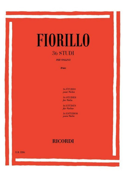 Fiorillo, Federigo: 36 Exercises / Revisione di Enrico Polo / Ricordi / Fiorillo, Federigo: 36 Gyakorlat