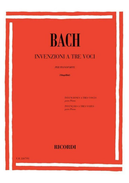 Bach, Johann Sebastian: INVENZIONI A 3 VOCI,ANNOTATA(MUGELLINI) / Ricordi