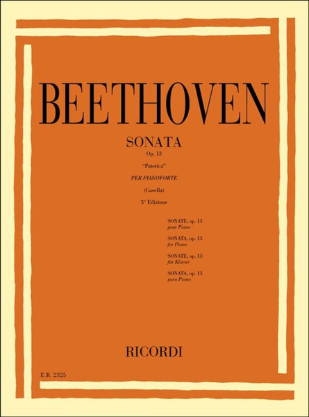 Beethoven, Ludwig van: 32 SON. PER PF.: N.8 IN DO MIN. OP.13 'PATETICA' / REVISIONE DI ALFREDO CASELLA / Ricordi / 1979 