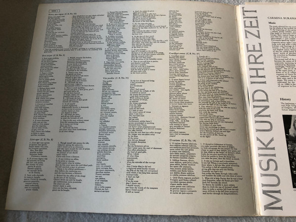 Studio Der Frühen Musik – Carmina Burana (II) (13 Lieder Nach Der Handschrift Aus Benediktbeuern um 1300) / Telefunken / 1968 LP VINYL SAWT 9522 A