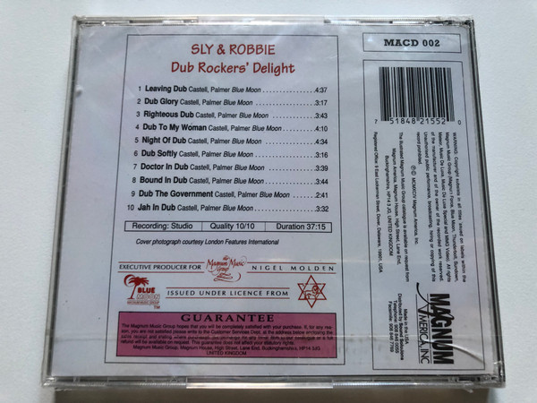 Sly & Robbie – Dub Rockers Delight / TKO Magnum Music Audio CD / MACD 002