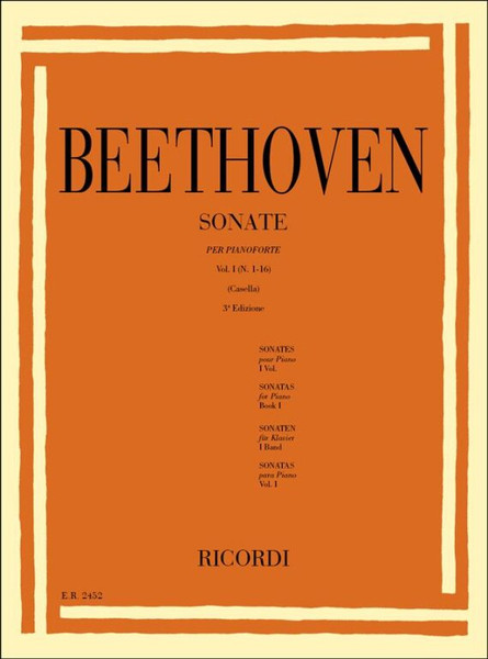Beethoven, Ludwig van: 32 SONATE, PER PIANOFORTE / VOL. I (N. 1-16) / Ricordi / 1978 