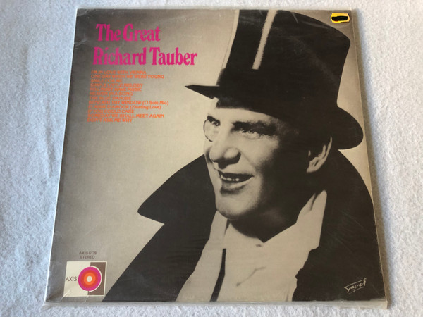 Richard Tauber – The Great Richard Tauber  Axis  LP VINYL AXIS-6178