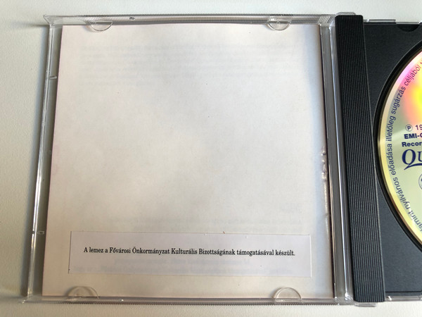 Sequences From Nonantola = Sequentiák Nonantolából - Schola Hungarica, Janka Szendrei & László Dobszay / Quint Audio CD 1993 / QUI 903084