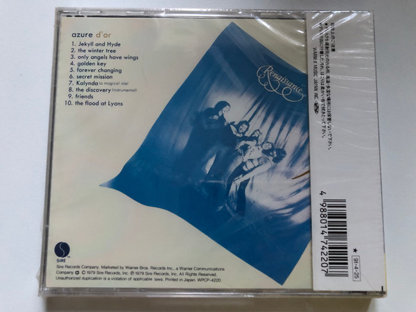 Renaissance – Azure D'or / Sire Audio CD / WPCP-4220