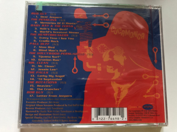 Frank Zappa – Cucamonga (Frank's Wild Years) / Rare Zappa-Related Singles From The Rotations, Bob Guy, and More, Plus 3 Tracks Now Available for the First Time in the U.S. / Rhino Records Audio CD 2004 / R2 76498