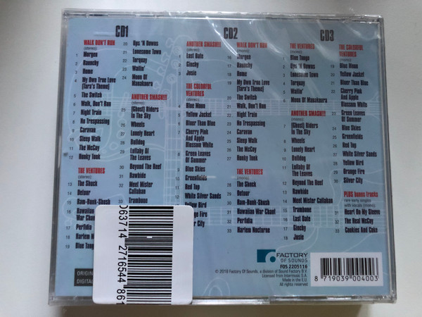 The Ventures – 4 Original Albums Plus In Mono And Stereo !! / Factory Of Sounds 3x Audio CD 2018 / FOS 2205116