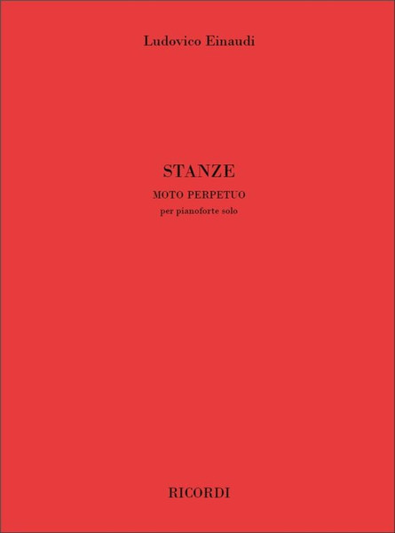 Einaudi, Ludovico: Moto perpetuo / per pianoforte solo, from The Album Stanze / Ricordi