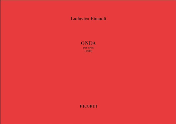 Einaudi, Ludovico: Onda / per arpa / Ricordi / 2016