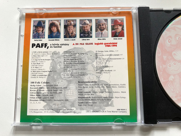 Paff, A Bűvös Sárkány És Barátai - A 100 Folk Celsius Legjobb Gyerekdalai 1984-1994 / 70 perc! / Magneoton Audio CD 1994 / 4509 98569-2
