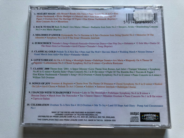 Hooked On Classics - Royal Philharmonic Orchestra / Over 80 Classical Favourites, Including Mozart Magic, Back To Bach And Dance With Tchaikovsky / Prism Leisure Audio CD 2003 / PLATCD 950