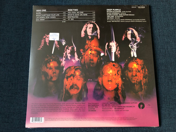 Deep Purple – Burn / Limited Edition. Purple Vinyl Editions. Mastered From The Original Tapes At Abbey Road / Universal Music Group LP 2018 / 6751927