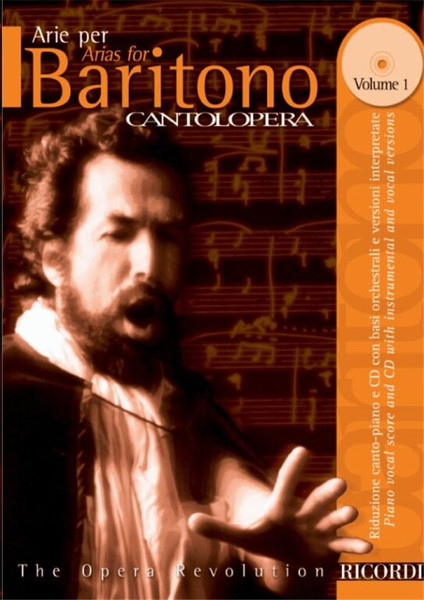 CANTOLOPERA: ARIE PER BARITONO, Vol. 1. / Includes CD with instrumental & vocal versions / Sheet music and CD / Ricordi