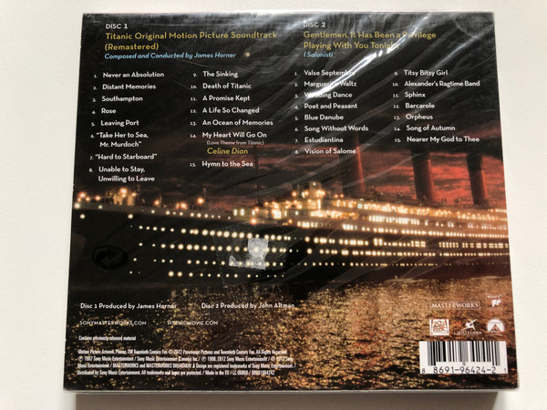 Titanic (Music From The Motion Picture) - Anniversary Edition - Music Composed And Conducted By James Horner / Specially Priced 2-CD Set / Masterworks 2x Audio CD 2012 / 88691964242