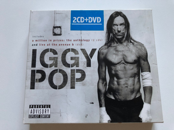 Iggy Pop – includes: A Million In Prizes: The Anthology (2 cds) and Live at the Avenue B (dvd) / Virgin 2x Audio CD + DVD Video 2007 / 5099951137625