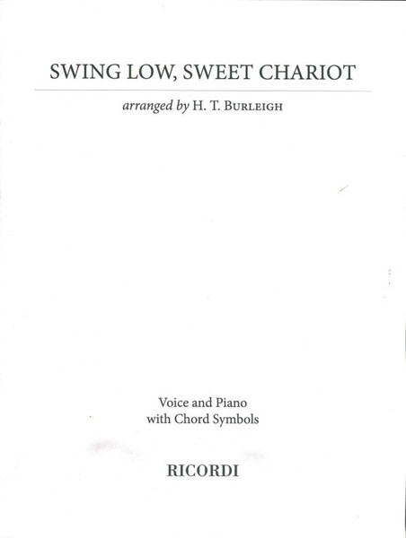 Swing Low, Sweet Chariot / For Voice And Piano, Whit Chord Symbols / Ricordi / 2015