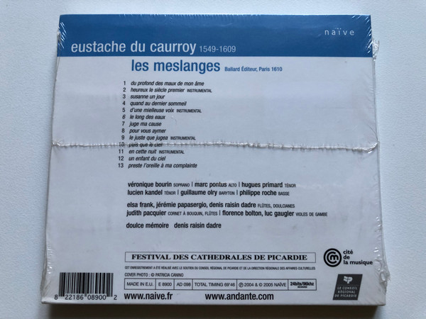 Du Caurroy - Les Meslanges, Doulce Mémoire - Denis Raisin-Dadre / Naïve Audio CD 2005 / E9800