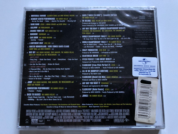 Pitch Perfect 2 (Original Motion Picture Soundtrack) / Special Edition / Features 9 Additional Tracks including new versions of ''Flashlight'' & ''Any Way You Want It'' / UMe Audio CD 2015 / 0600753631072