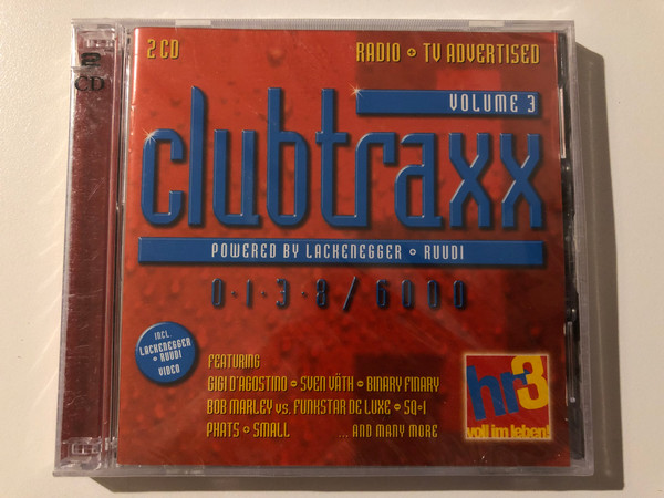 Clubtraxx - Volume 3 / Powered By Lackenegger; Ruudi / Featuring Gigi D'Agostino, Sven Väth, Binary Finary, Bob Marley VS. Funkstar De Luxe, SQ-1, Phats, Small, and many more / ZYX Music 2x Audio CD 2000 / ZYX 81271-2