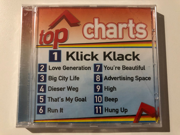 Top Charts / Klick Klack, Love Generation, Big City Life, Dieser Weg, That's My Goal, Run It, You're Beautiful, Advertising Space, High, Beep, Hung Up / Eurotrend Audio CD / CD 142.254