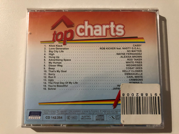 Top Charts / Klick Klack, Love Generation, Big City Life, Dieser Weg, That's My Goal, Run It, You're Beautiful, Advertising Space, High, Beep, Hung Up / Eurotrend Audio CD / CD 142.254