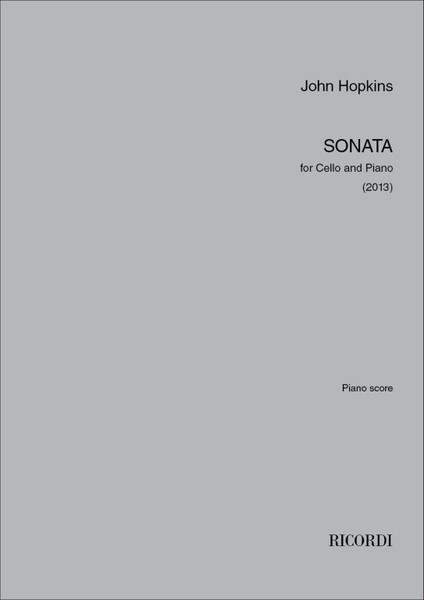 Hopkins, John: Sonata / for Cello and Piano / Ricordi