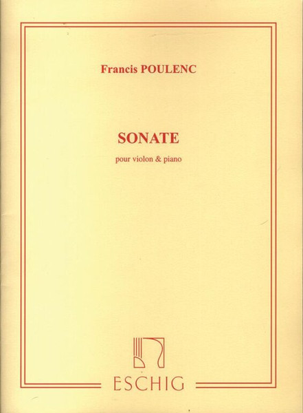 Poulenc, Francis: SONATE VIOLON/PIANO / Max-Eschig