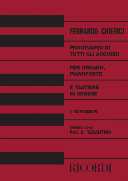 Chierici, Fernando: PRONTUARIO DI TUTTI GLI ACCORDI PER ORG., PF. E TASTIERE I / N GENERE / Ricordi Americana / 1976