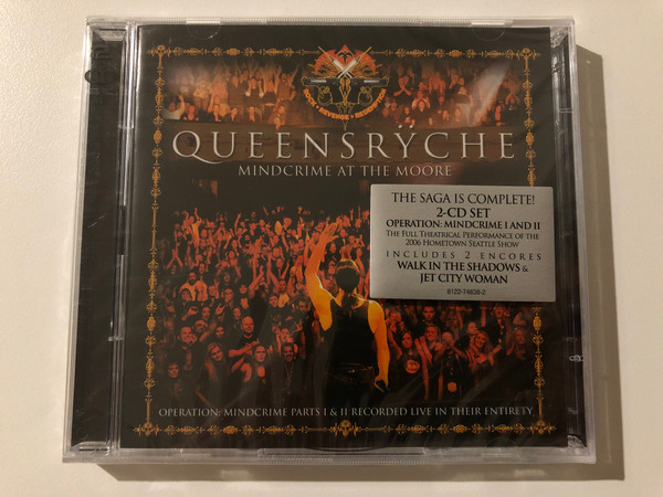 Queensrÿche – Mindcrime At The Moore / Operation: Mindcrime Parts I & II Recorded Live In Their Entirety / The Saga Is Complete! 2-CD Set, Operation: Mindcrime I And II / Rhino Records 2x Audio CD 2007 / 8122-74838-2