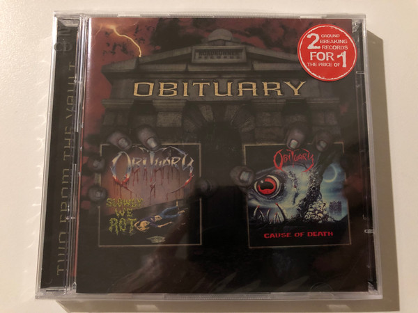 Obituary – Slowly We Rot; Cause Of Death / Two From The Vault / Roadrunner Records 2x Audio CD 2003 / RR 8360-2