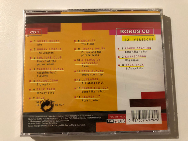 New Wave - New Romantics / Devo; Human League; Marc Almond; Talking Heads; Culture Club; Kajagoogoo; Arcadia; Thomas Dolby / EMI Plus 2x Audio CD 2000 / 724357617925