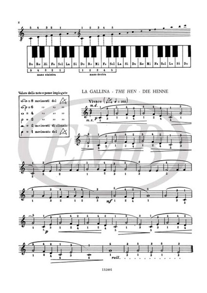 Carnovich, Egidio: ARCA DI NOE' FACILI MELODIE SU 5 NOTE IN CHIAVE DI VIOLINO / PER STRUMENTI A TASTIERA / Ricordi Americana / 1976