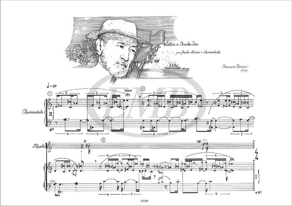 Pennisi, Francesco: CARTEGGIO. MUSICHE PER FL., VC. E CLAV. SOLI E INSIEME IN / DIVERSE COMBINAZIONI (1974-76) / Ricordi Americana / 1978