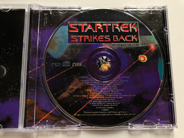 Star Trek Strikes Back / From the movie soundtracks: ET, Star Trek, Guerre, Stellari, 2001 Odissea Nello Spazio, X Files, Flash Gordon, Blade Runner, Incontri Ravvicinati Del 3 Tipo, Indipendence Day / Rise Records Audio CD / CDR004