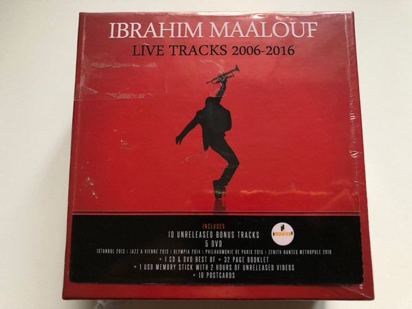 Ibrahim Maalouf - Live Tracks 2006-2016 / Includes 10 Unreleased Bonus Tracks, 5 DVD + 1 CD & DVD Best Of + 32 Page Booklet + 1 USB Memory Stick With 2 Hours Of Unreleased Videos + 10 Postcards / Mi'ster Productions Audio CD + 6 DVD CD / IBM14