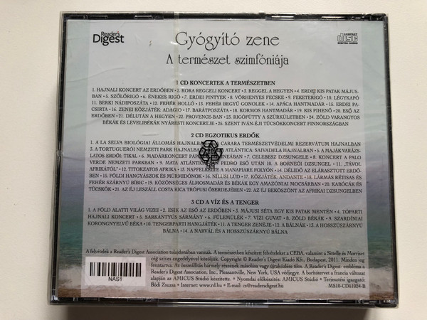 A Természet Szimfóniája - Gyógyító Zene / Reader's Digest 3x Audio CD 2011 / MS10-CD11024-1-3 (MS10-CD11024-1-3)