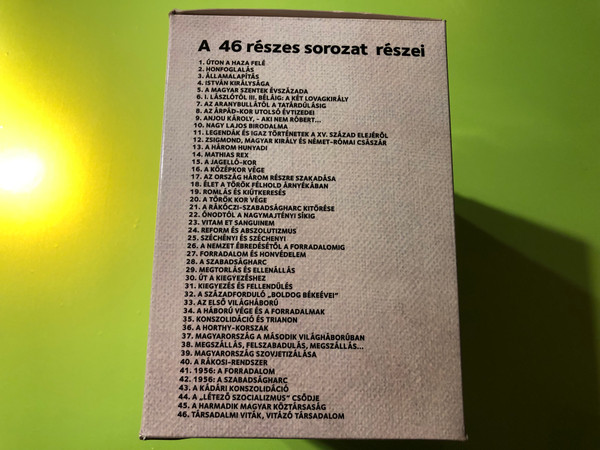 Magyarország története díszdobozos kiadás 15 DVD History of Hungary Documentary Film Series 1-46 Episodes (5999884697275)
