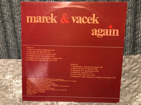 Marek & Vacek – Again / Pronit /1984 LP VNIYL PLP 0019