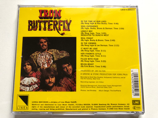 Iron Butterfly – Ball  Linea Records Audio CD – LECD 9.00950 