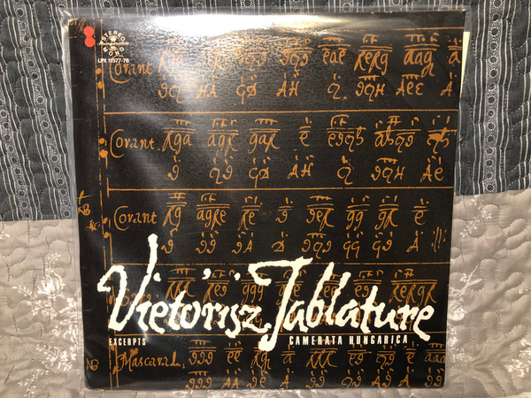 Camerata Hungarica – Dalok És Táncok Vietórisz-kéziratból  Songs And Dances From The Vietórisz Tablature  Hungaroton 1971 LP VINYL LPX 11578