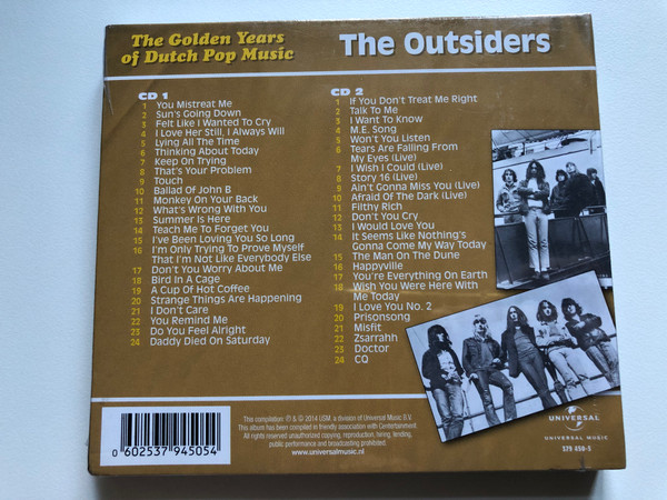 The Outsiders – The Golden Years Of Dutch Pop Music (A&B Sides And More) / Universal 2x Audio CD, Stereo 2014 / 379 450-5