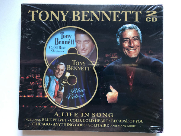 Tony Bennett – A Life In Song / Including Blue Velvet; Cold, Cold Heart; Because Of You; Chicago; Anything Goes; Solitaire; and many more / Prism Leisure 2x Audio CD 2003 / PLATBX 2246