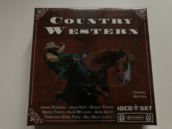 Country & Western / Jimmie Rodgers; John Hurt; Ernest Phipps; Merle Travis; Hank Williams; Gene Autry; Tennessee Ernie Ford; Bill Haley, a.m.o. / Documents 10x Audio CD, Box Set / 223001