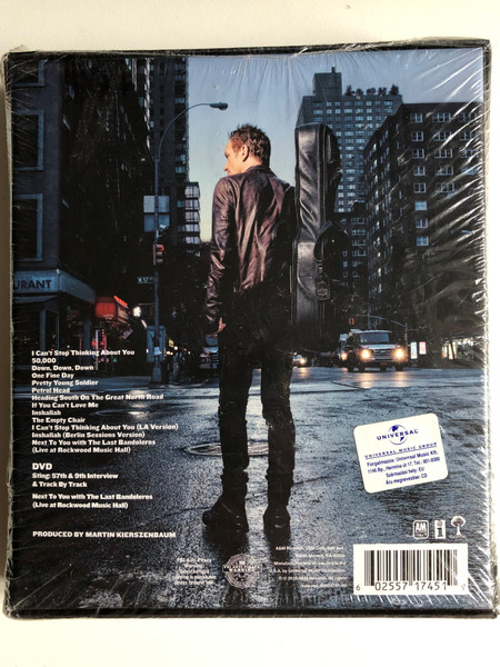 Sting – 57th & 9th  / Super Deluxe / String's First Rock/Pop Album In Over A Decade / Includes 3 Bonus Tracks, Liner Notes Penned By Sting, Exclusive DVD, Collectible Prints / A&M Records Audio CD + DVD 2016 Box Set / B0025781-00