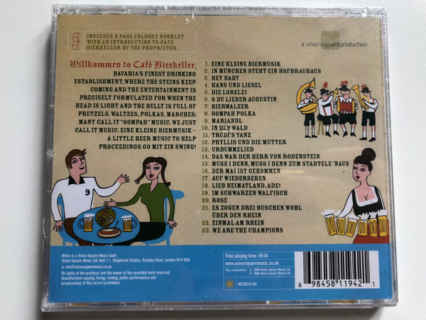 Café Bierkeller - Steins, Frauleins, Football & Frankfurters / Metro Audio CD 2006 / METRCD194