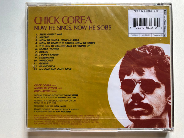 Chick Corea – Now He Sings, Now He Sobs / Blue Note Audio CD 2002 / 7243 5 38265 2 9