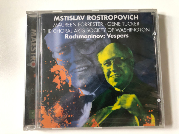 Mstislav Rostropovich - Rachmaninov: Vespers / Maureen Forrester, Gene Tucker, The Choral Arts Society Of Washington / Warner Classics & Jazz Audio CD 2008 / 2564 69366-6