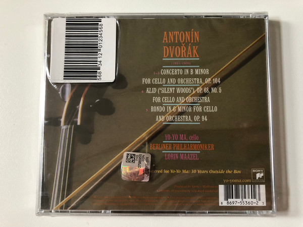 Yo-Yo Ma - Dvořák - Cello Concerto, Op.104; Rondo, Op.94; Klid/Waldesruhe, Op.68 No. 5 / Berliner Philharmoniker, Lorin Maazel / Sony Classical Audio CD 2012 / 88697553602