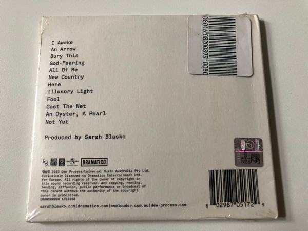 Sarah Blasko – I Awake / Dramatico Audio CD 2013 / DRAMCD0090